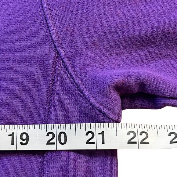 Vintage 90s Champion Reverse Weave Sweatshirt Hoodie Purple Pullover Medium Size - Picture 8 of 11